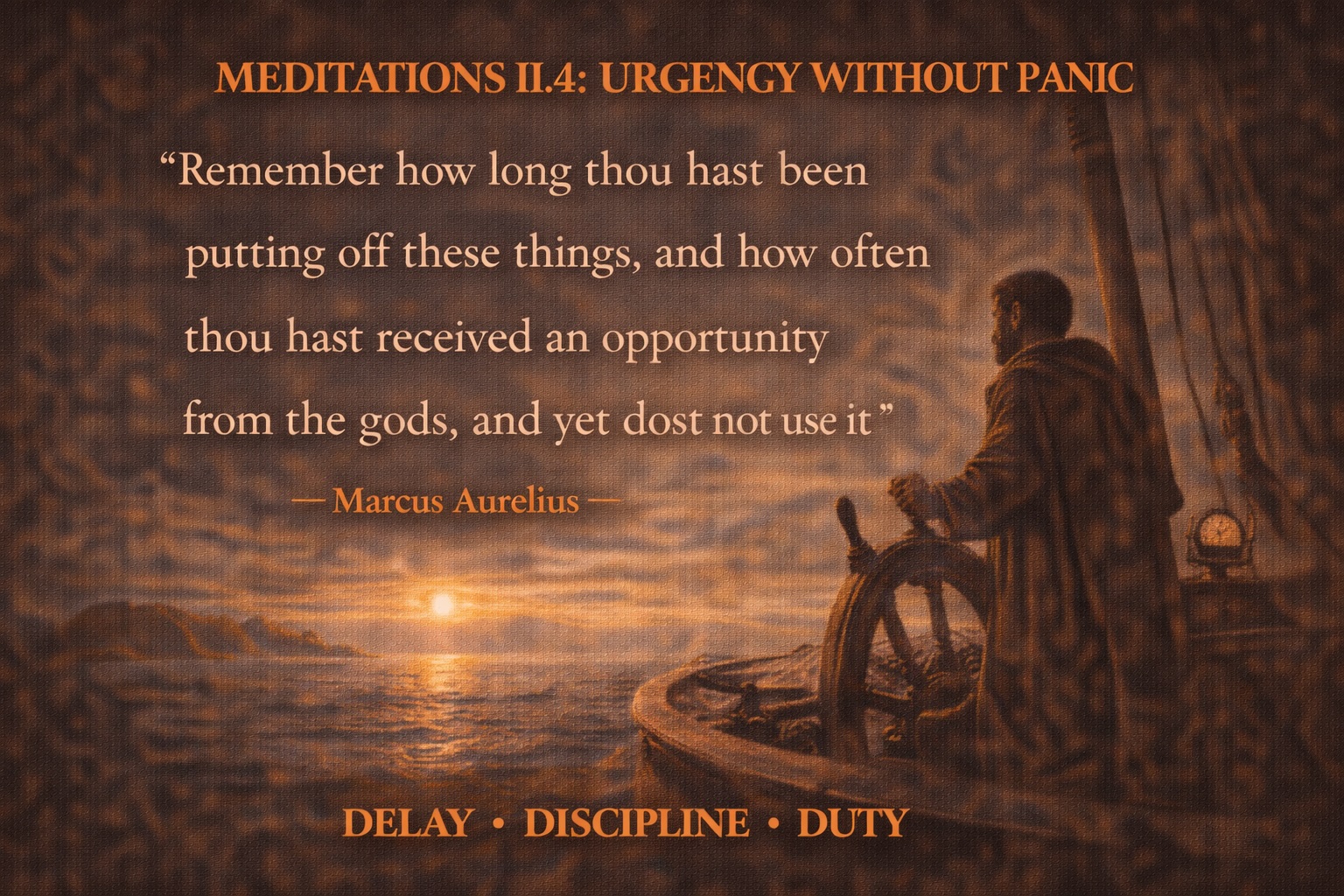 Book II, Section 4: Setting clear thresholds where hesitation ends and duty begins.